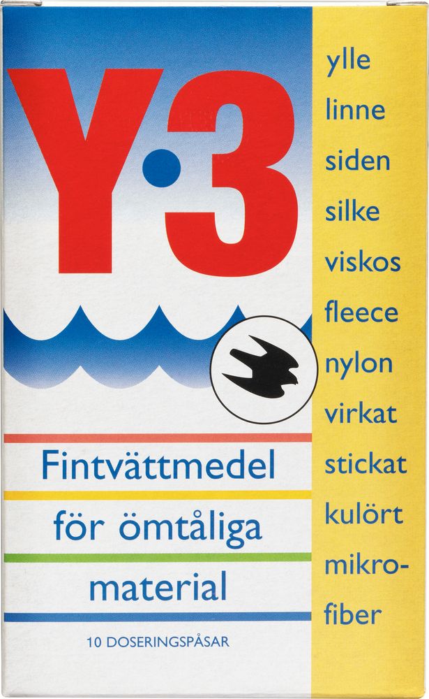 Handtvätt 10 Påsar, Y3, 100g | Jämför pris & handla via Fintvättmedel, Y3, 75cl | Jämför pris & handla via Matspar.se