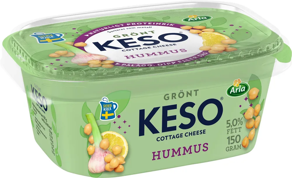 Cottage Cheese Hummus, KESO®, 150g Jämför pris & handla via Matspar.se