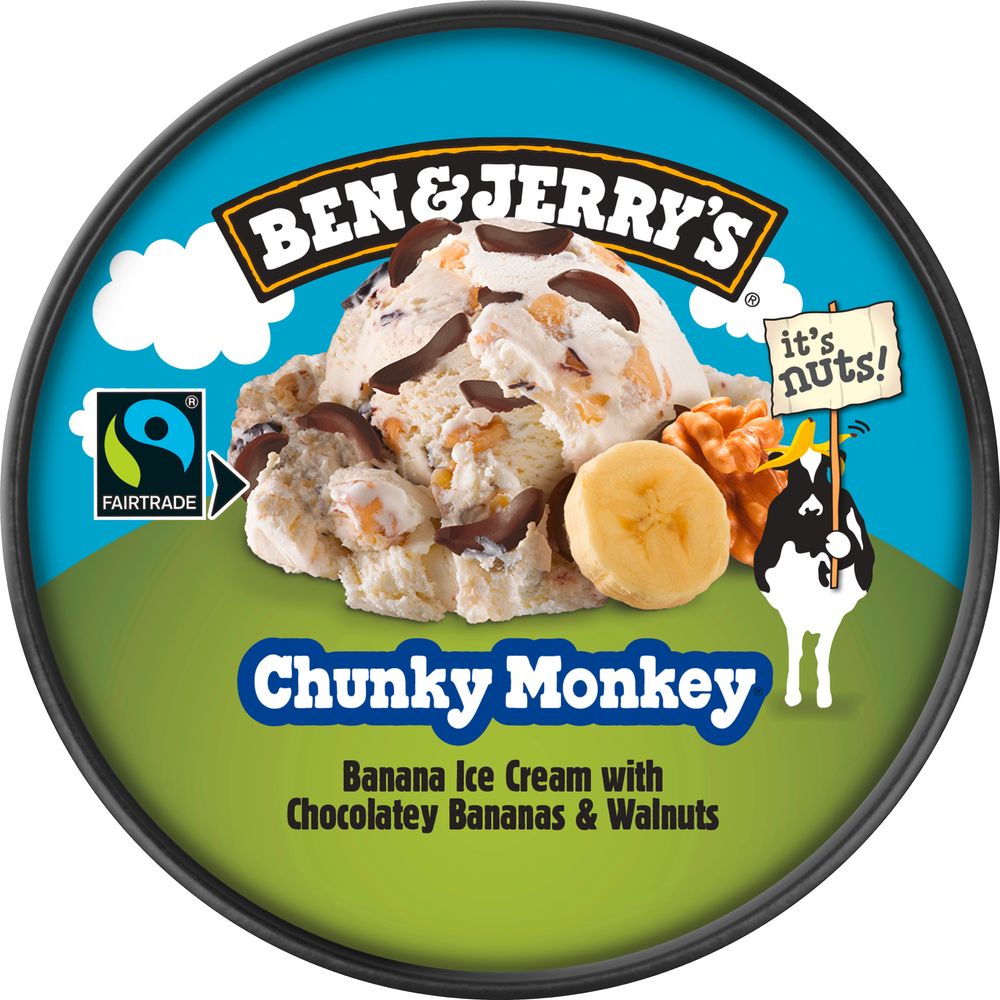 chunky monkey glass ben and jerry's